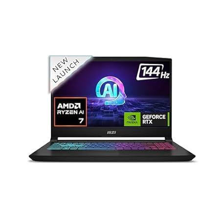 Katana A15 AI, Ryzen 7 8845HS, Built-in AI, 40CM FHD 144Hz Gaming Laptop(16GB/512GB NVMe SSD/Windows 11 Home/NVIDIA GeForce RTX 4050, GDDR6 6GB/Black/2.25Kg), B8VE-418IN